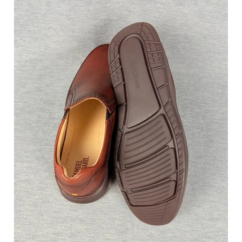 Samuel Hubbard Rafael Slip On Loafers Mens 12 XW Brown Whiskey Leather Shoes
